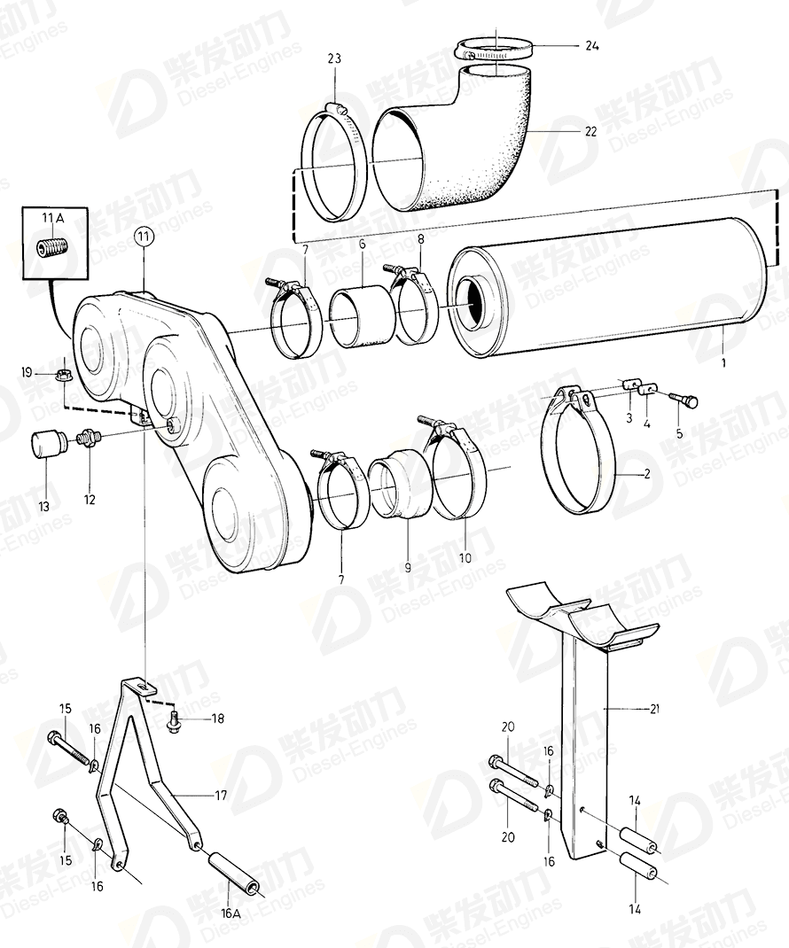 VOLVO Compression fitting 866136 Drawing